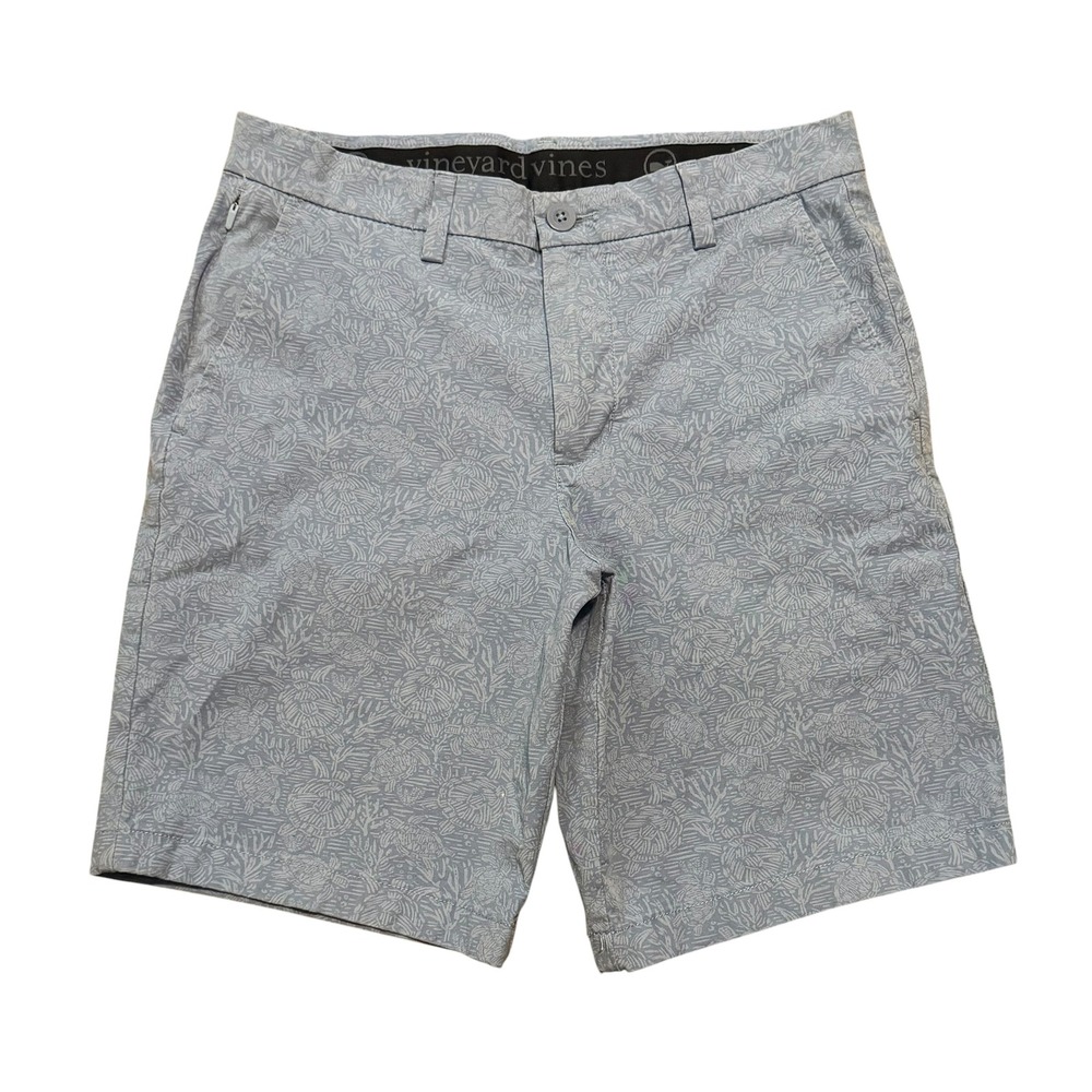 Vineyard Vines On The Go Shorts Mens 28 Blue Sea Life Turtle Print 1H001085